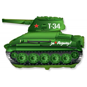 Шар фигура Танк T-34, Зеленый, 79 см