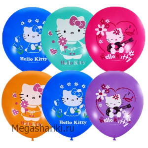 Воздушные шары с гелием Hello kitty, 35 см