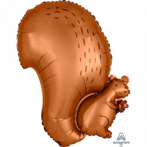 Шар фигура с гелием, Белка коричневая, 50 см